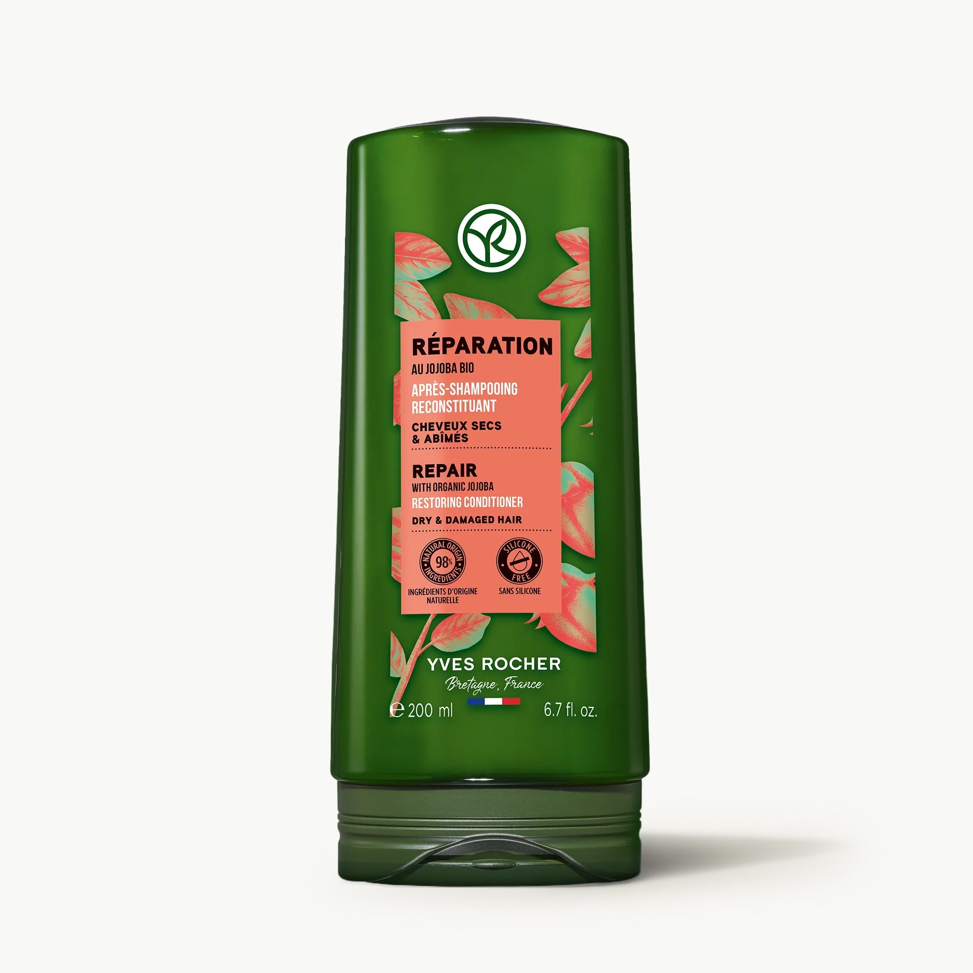 Yves Rocher Restoring Repair Conditioner 200ml with organic jojoba oil for damaged hair