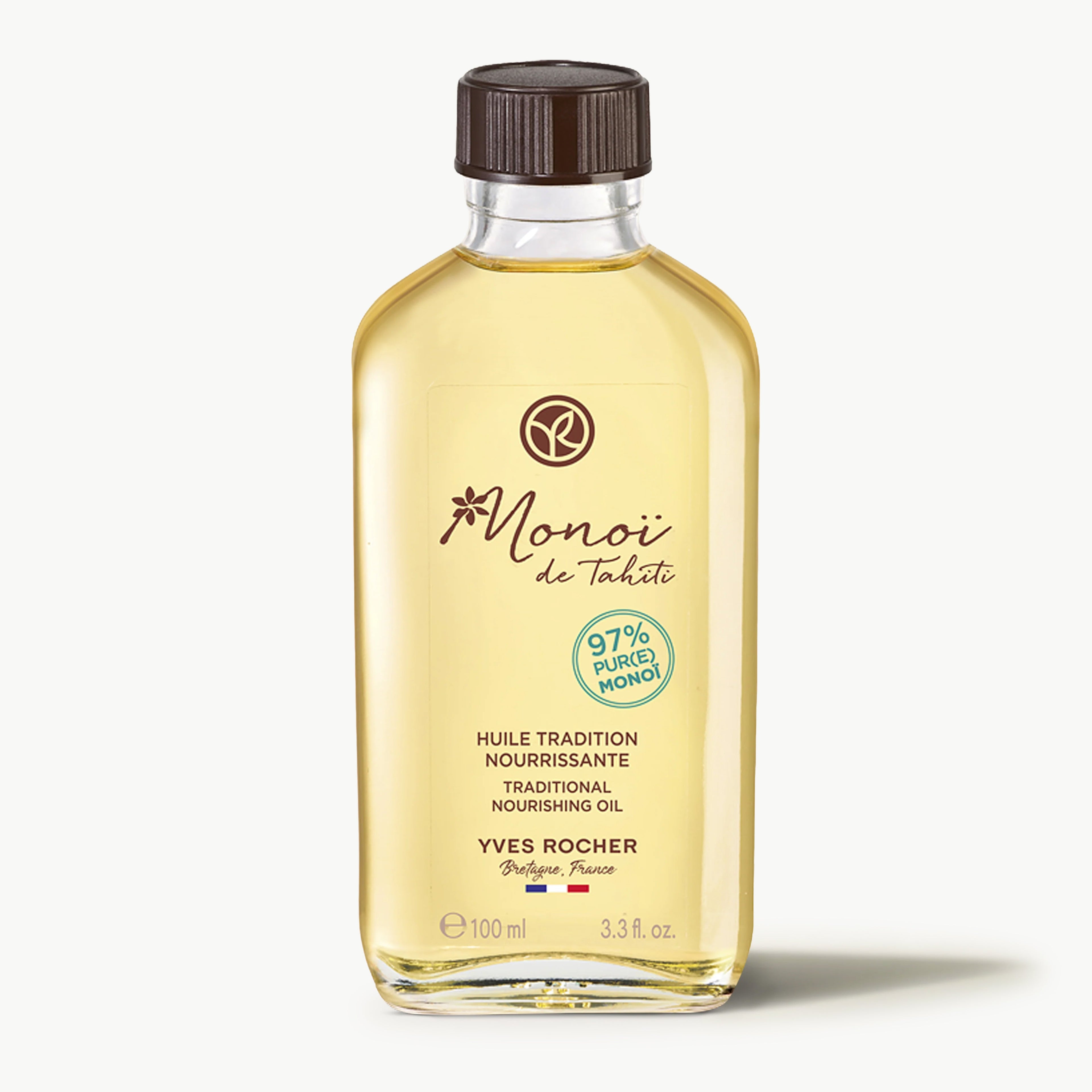 Yves Rocher Traditional Nourishing Monoï de Tahiti Oil 97% 100ml multi-use hair and body oil