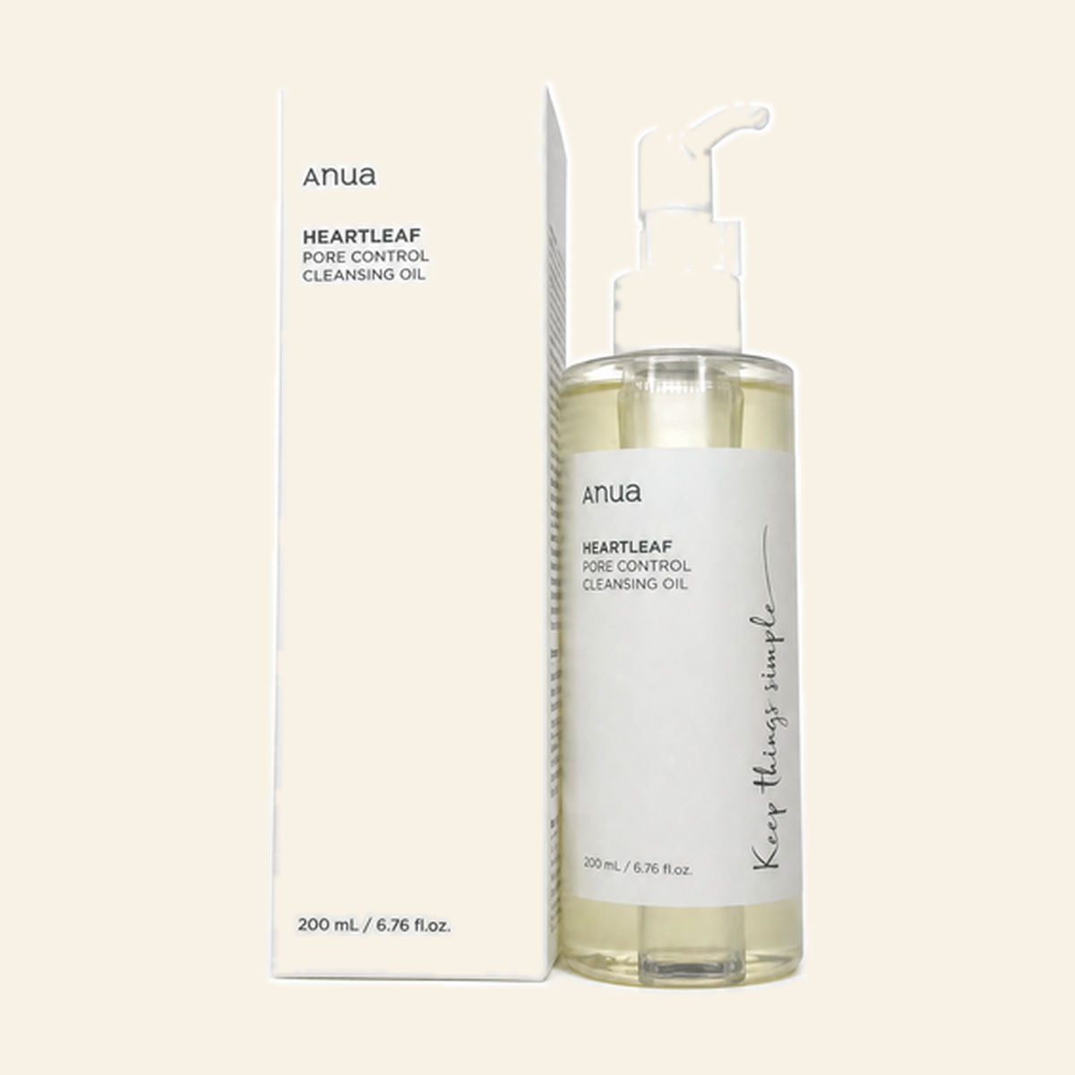 Anua Heartleaf Pore Control Cleansing Oil, two 200 ml bottles — Pétale founding gift