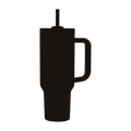 Insulated tumbler with handle and straw — Pétale founding gift