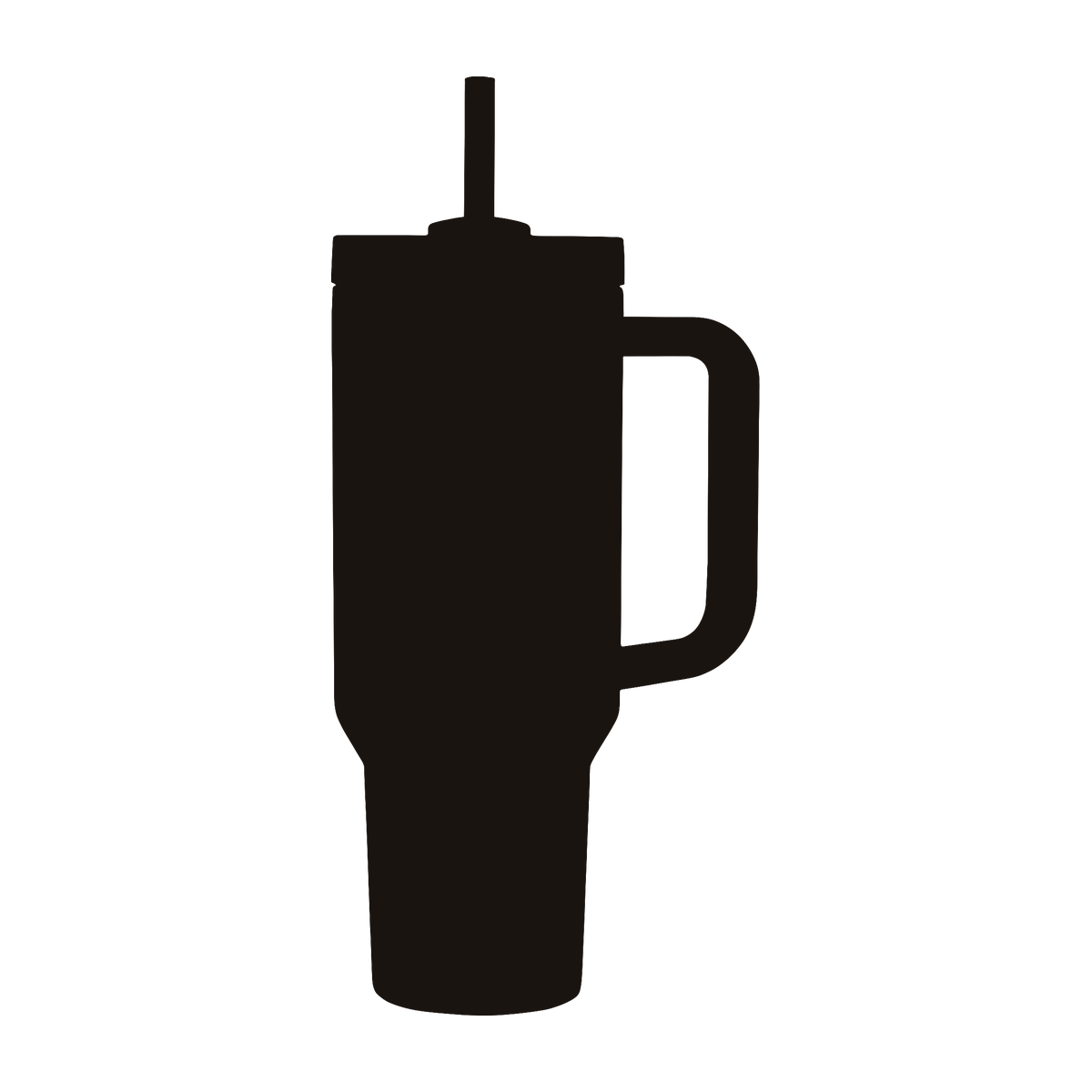 Insulated tumbler with handle and straw — Pétale founding gift